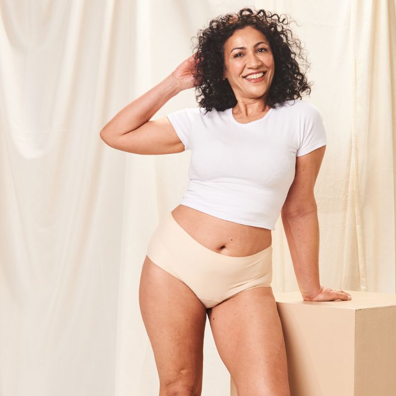 Nude Seamless Incontinence Briefs, Light Protection
