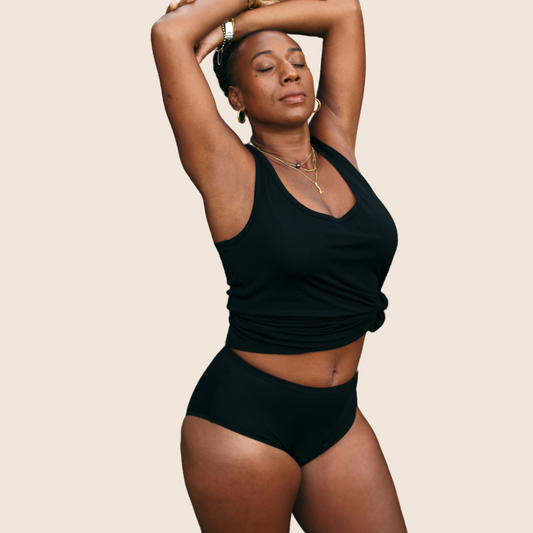 Black & Nude High Waist Underwear | Regular to Heavy Protection